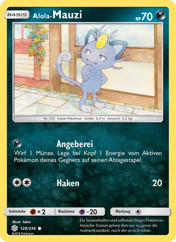 Karte Alola-Mauzi aus Welten im Wandel, Nummer 128/236