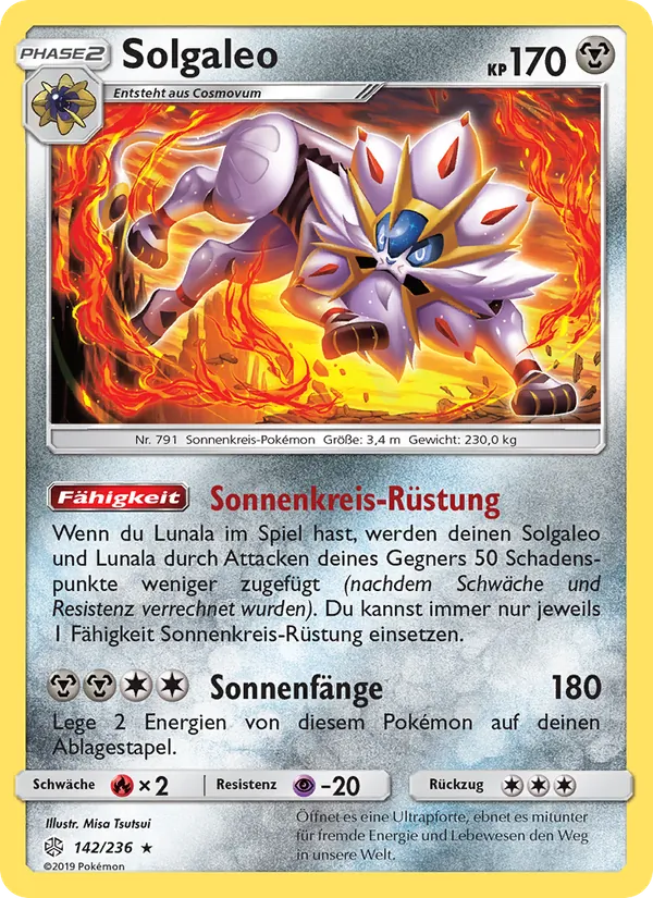 Karte Solgaleo aus Welten im Wandel, Nummer 142/236