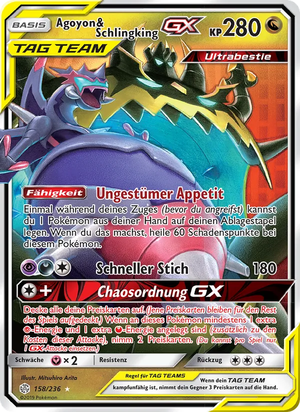 Karte Agoyon & Schlingking GX aus Welten im Wandel, Nummer 158/236