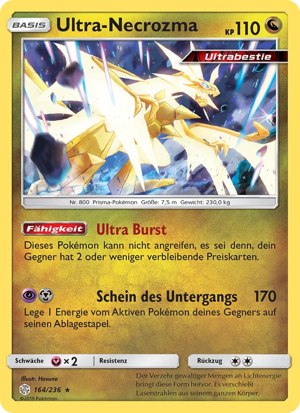 Karte Ultra-Necrozma aus Welten im Wandel, Nummer 164/236