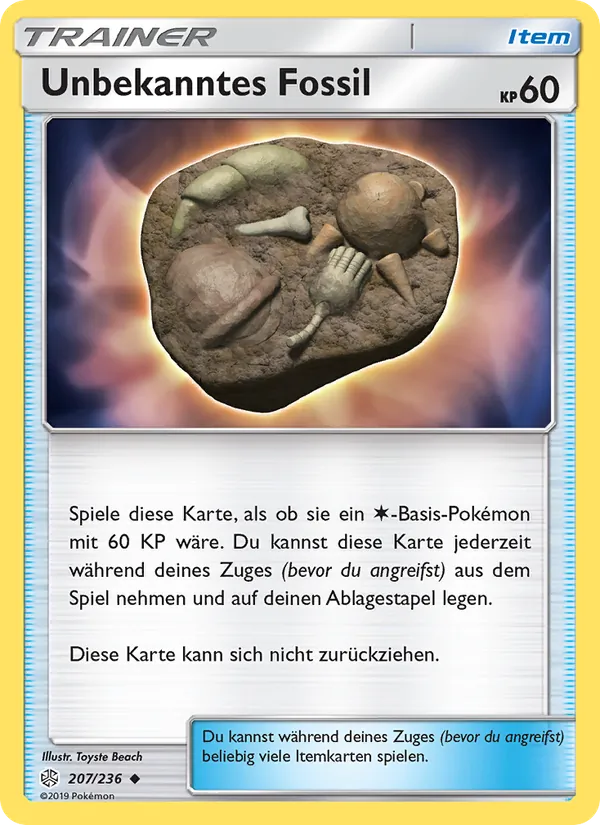 Karte Unbekanntes Fossil aus Welten im Wandel, Nummer 207/236
