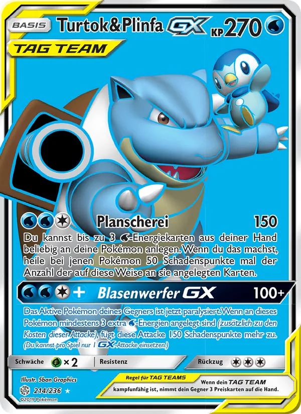 Karte Turtok & Plinfa GX aus Welten im Wandel, Nummer 214/236