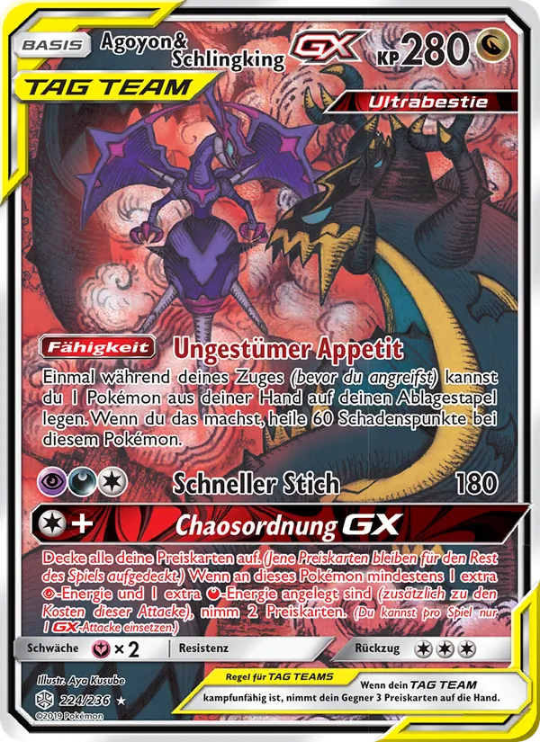 Karte Agoyon & Schlingking GX aus Welten im Wandel, Nummer 224/236
