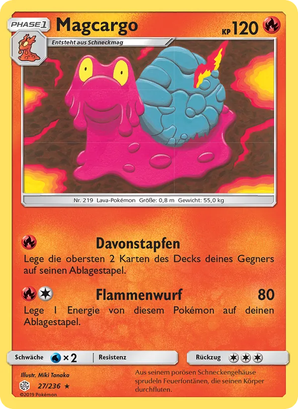 Karte Magcargo aus Welten im Wandel, Nummer 27/236