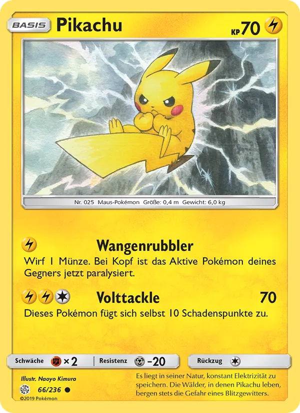 Karte Pikachu aus Welten im Wandel, Nummer 66/236
