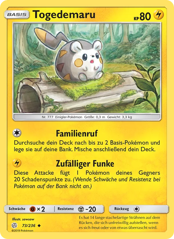 Karte Togedemaru aus Welten im Wandel, Nummer 73/236