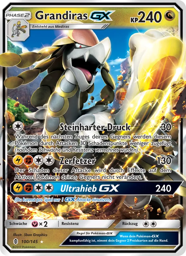 Karte Grandiras GX aus Stunde der Wächter, Nummer 100/145