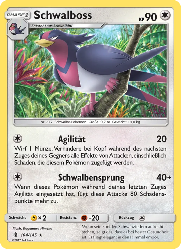 Karte Schwalboss aus Stunde der Wächter, Nummer 104/145
