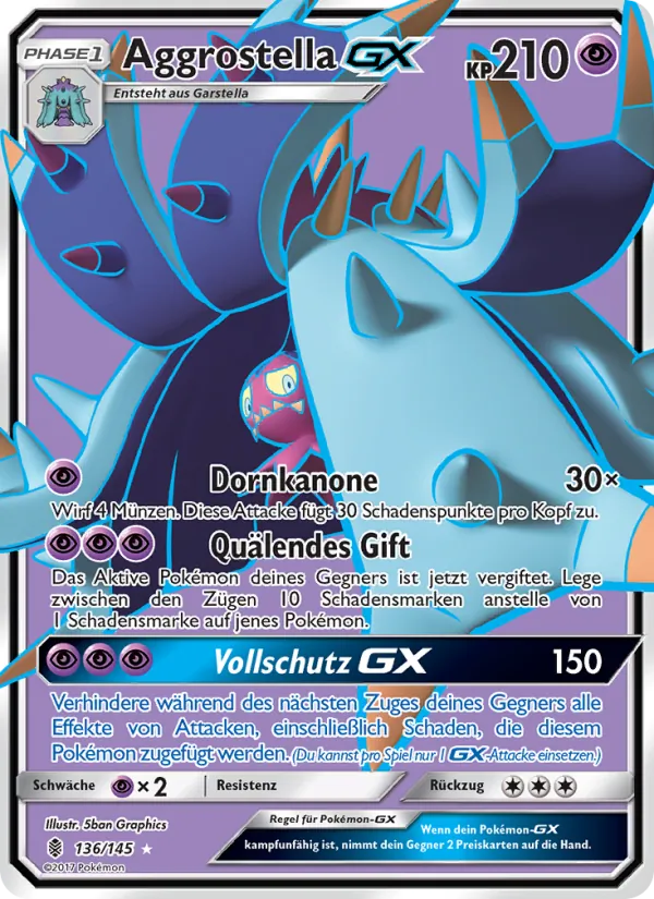 Karte Aggrostella GX aus Stunde der Wächter, Nummer 136/145