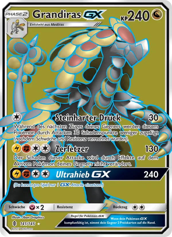 Karte Grandiras GX aus Stunde der Wächter, Nummer 141/145