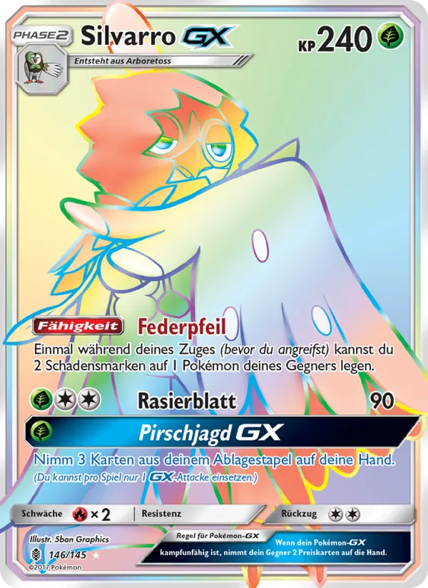 Karte Silvarro GX aus Stunde der Wächter, Nummer 146/145