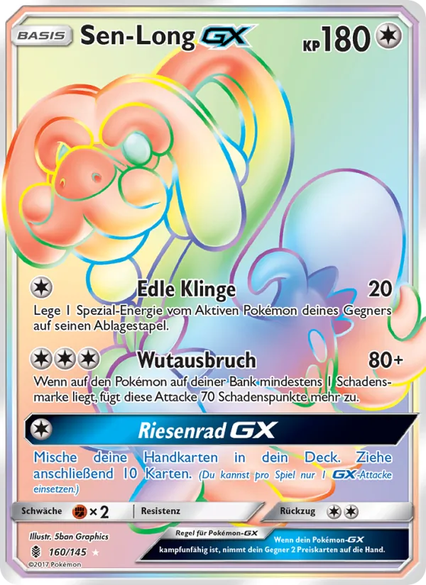 Karte Sen-Long GX aus Stunde der Wächter, Nummer 160/145