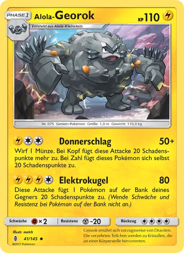 Karte Alola-Georok aus Stunde der Wächter, Nummer 41/145