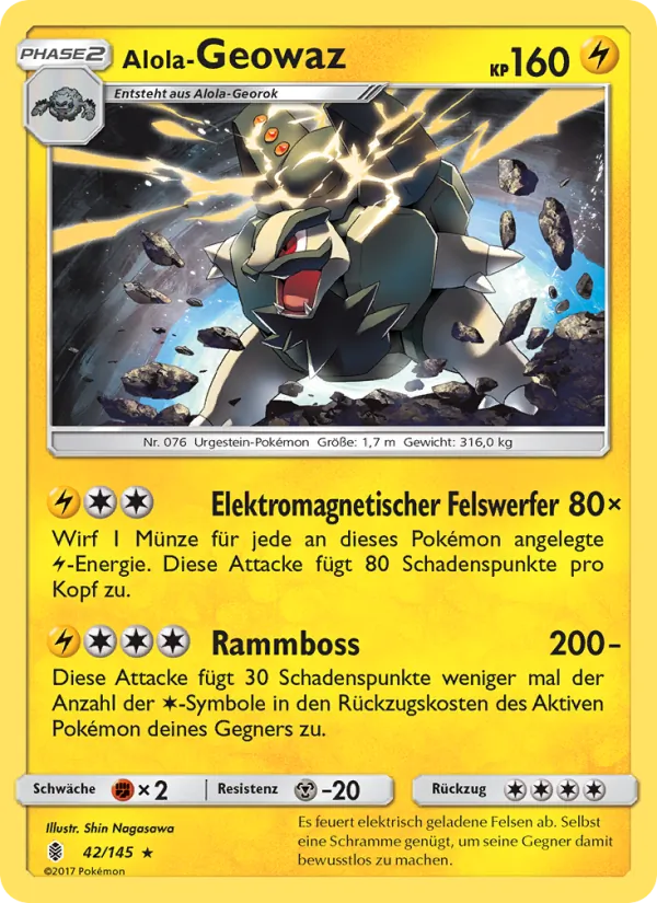 Karte Alola-Geowaz aus Stunde der Wächter, Nummer 42/145