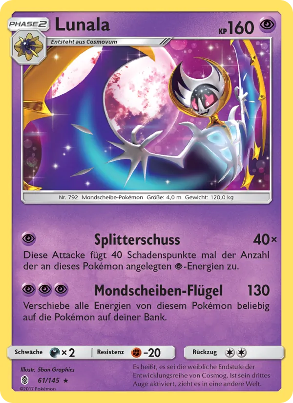 Karte Lunala aus Stunde der Wächter, Nummer 61/145