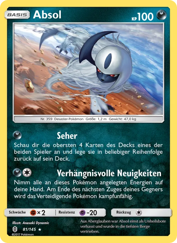 Karte Absol aus Stunde der Wächter, Nummer 81/145