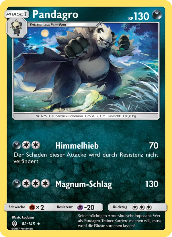 Karte Pandagro aus Stunde der Wächter, Nummer 82/145