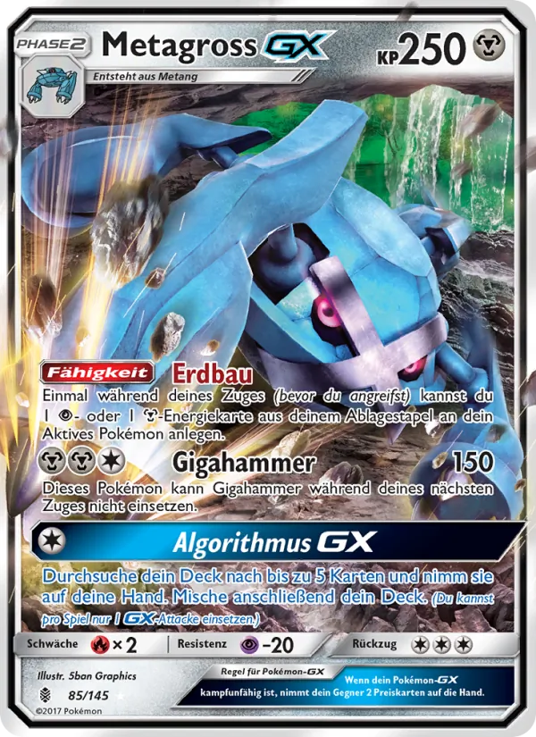 Karte Metagross GX aus Stunde der Wächter, Nummer 85/145