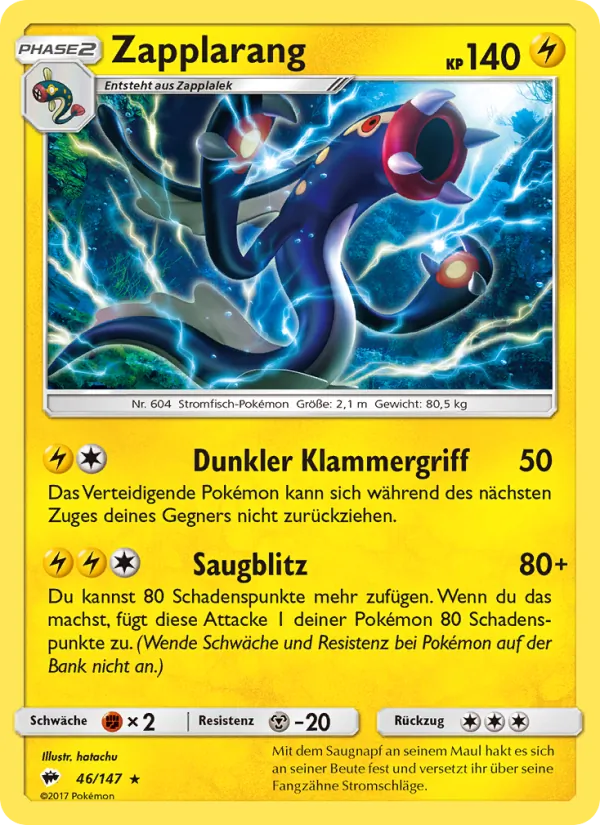Karte Zapplarang aus Nacht in Flammen, Nummer 46/147