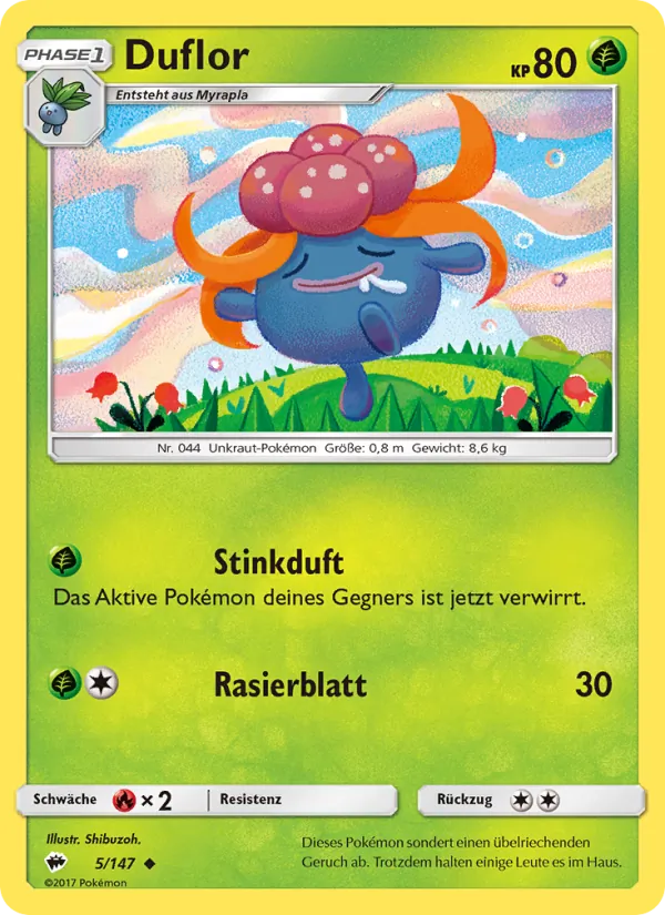 Karte Duflor aus Nacht in Flammen, Nummer 5/147