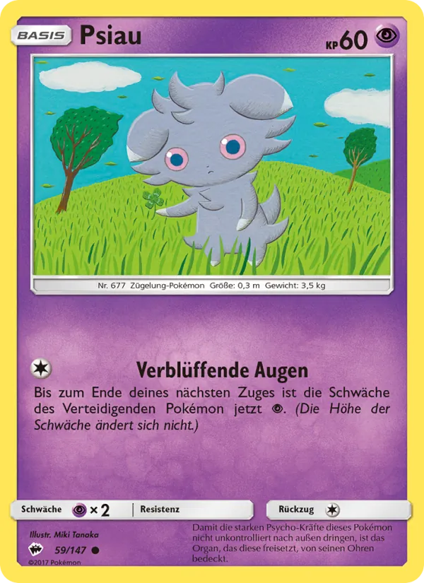 Karte Psiau aus Nacht in Flammen, Nummer 59/147