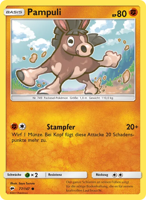 Karte Pampuli aus Nacht in Flammen, Nummer 77/147