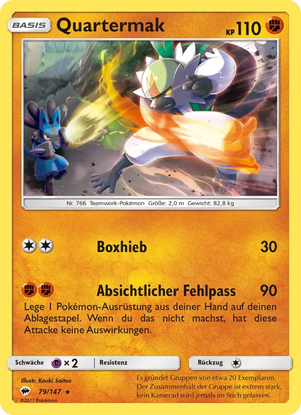 Karte Quartermak aus Nacht in Flammen, Nummer 79/147