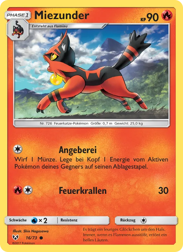 Kartu Torracat dari Shining Legends, nomor 16/73