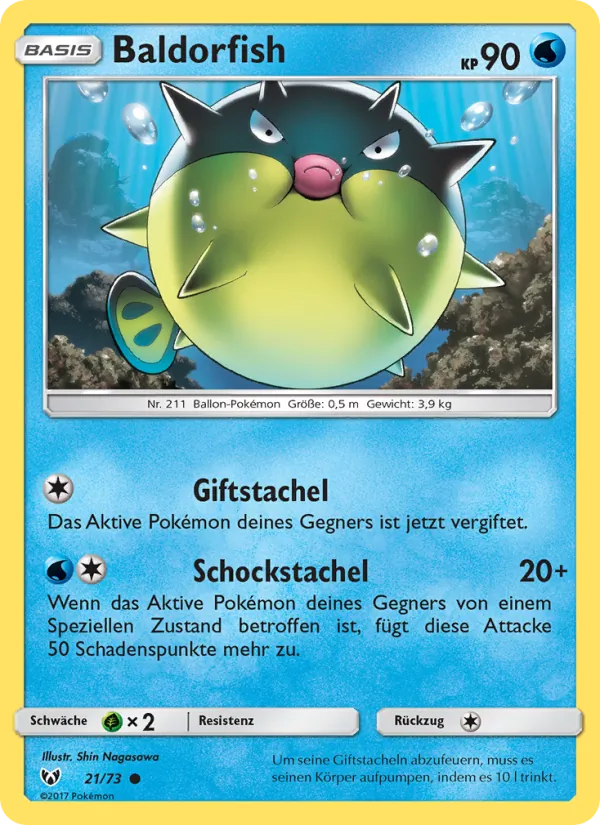 Carte Qwilfish de l'extension Légendes Brillantes, numéro 21/73