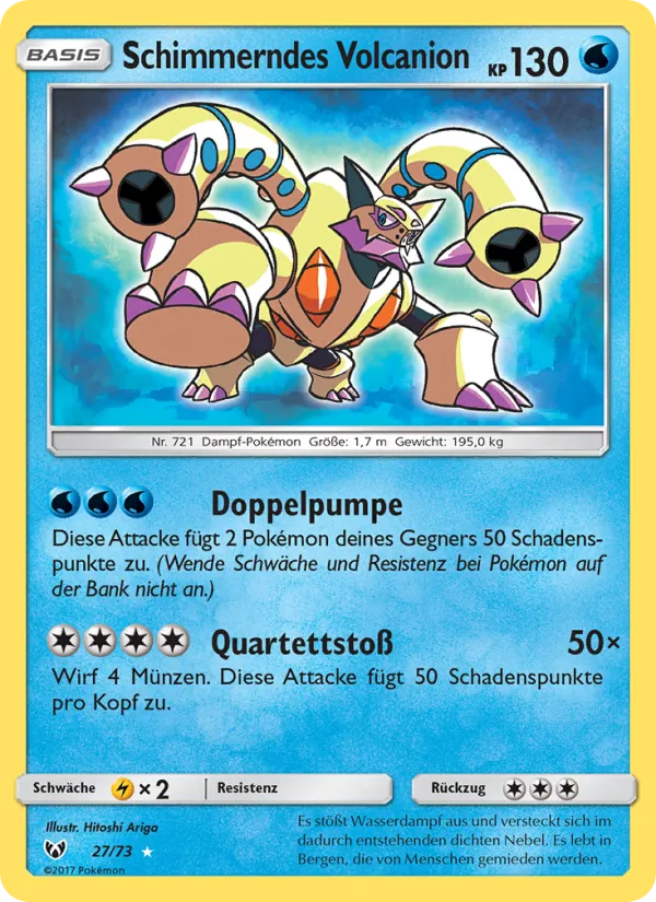 Karte Schimmerndes Volcanion aus Schimmernde Legenden, Nummer 27/73