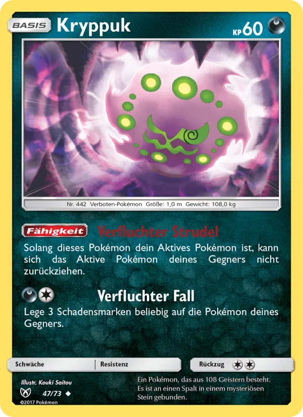 Carte Spiritomb de l'extension Légendes Brillantes, numéro 47/73
