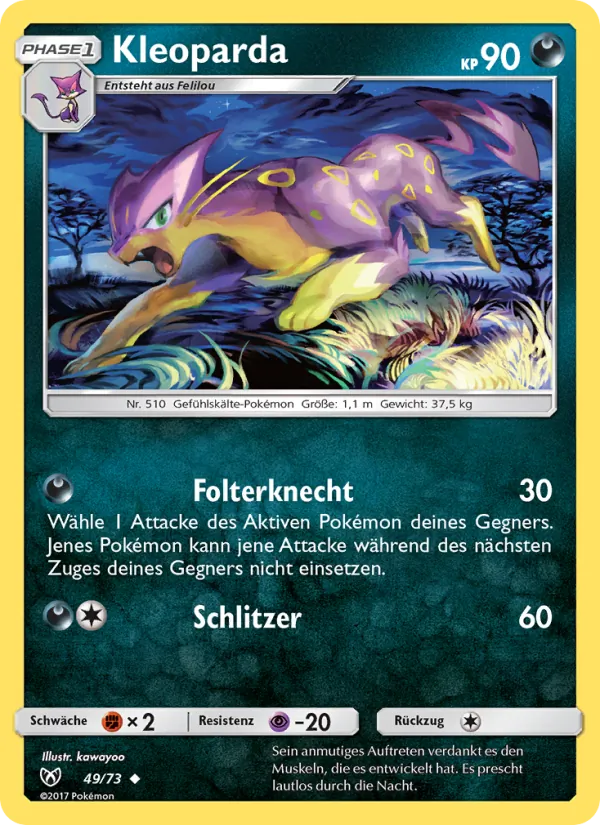 Kaart Liepard uit Shining Legends, nummer 49/73