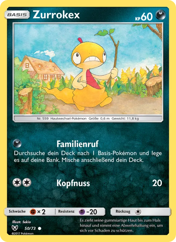 Kartu Scraggy dari Shining Legends, nomor 50/73