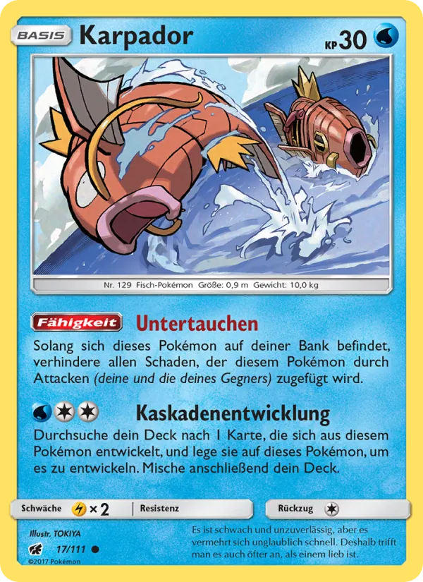 Karte Karpador aus Aufziehen der Sturmröte, Nummer 17/111