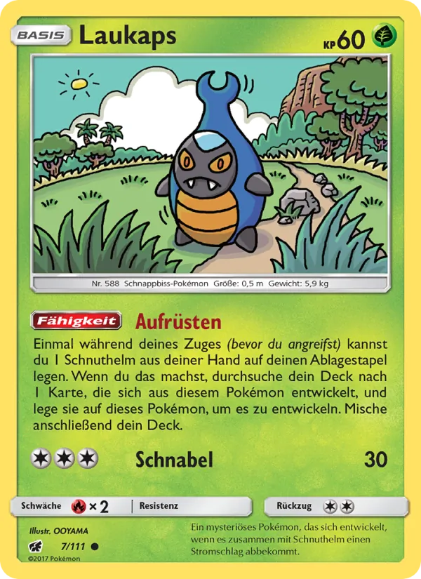 Karte Laukaps aus Aufziehen der Sturmröte, Nummer 7/111