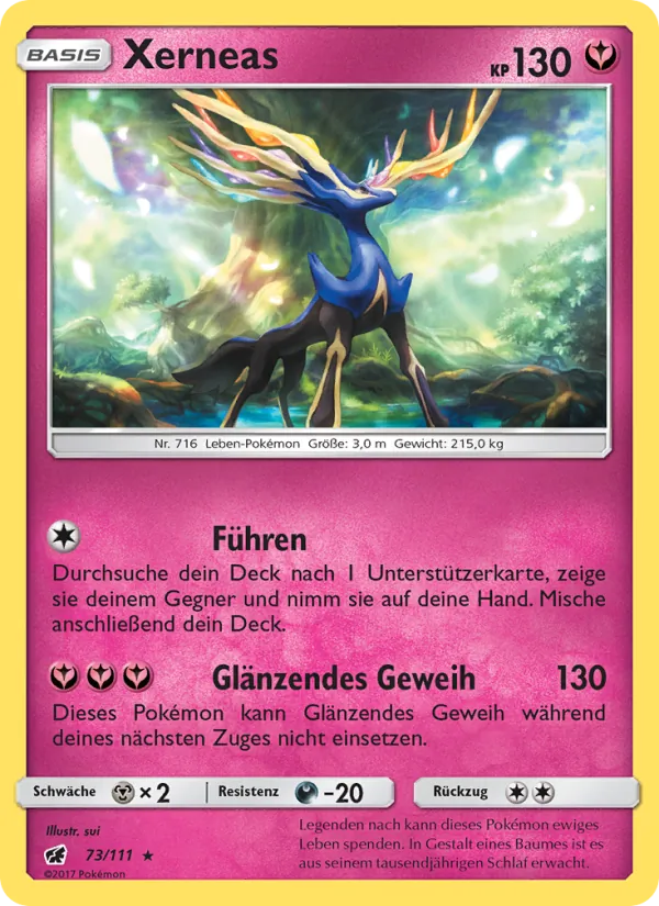 Karte Xerneas aus Aufziehen der Sturmröte, Nummer 73/111