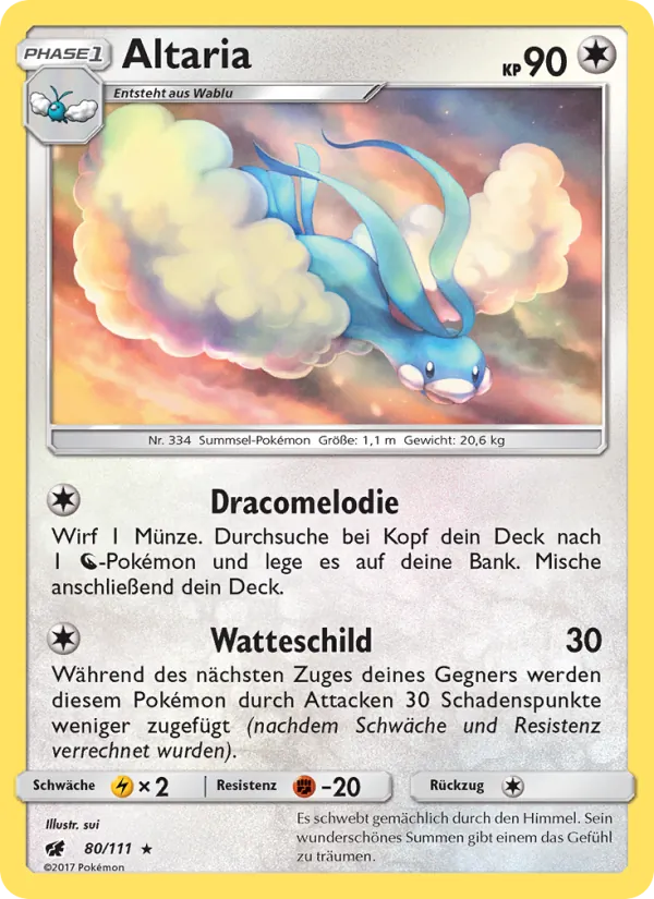 Karte Altaria aus Aufziehen der Sturmröte, Nummer 80/111