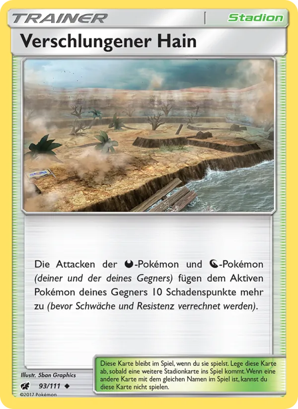 Karte Verschlungener Hain aus Aufziehen der Sturmröte, Nummer 93/111