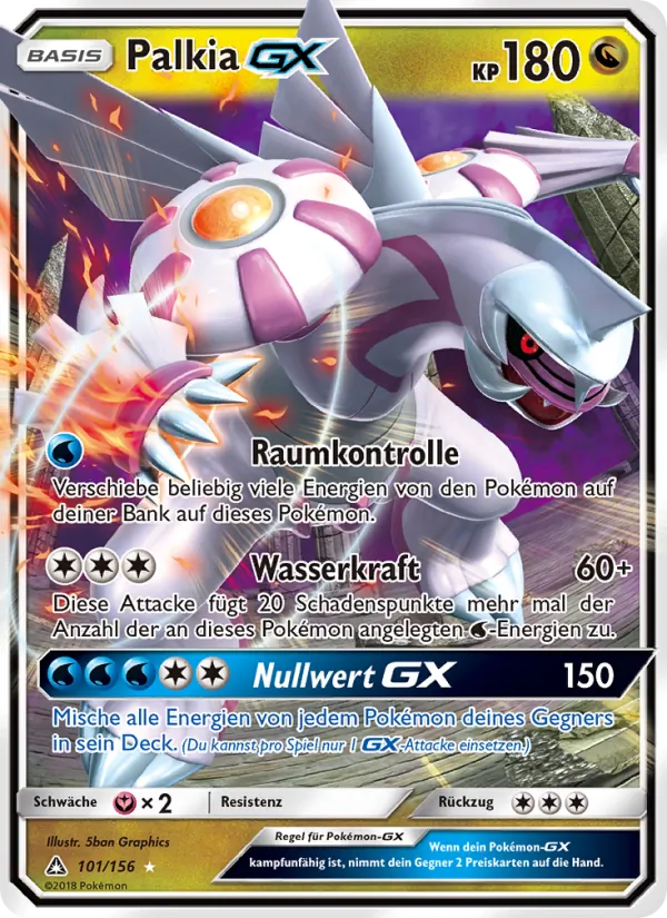 Karte Palkia GX aus Ultra-Prisma, Nummer 101/156