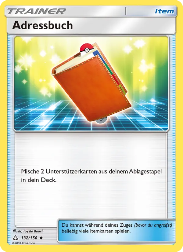 Karte Adressbuch aus Ultra-Prisma, Nummer 132/156