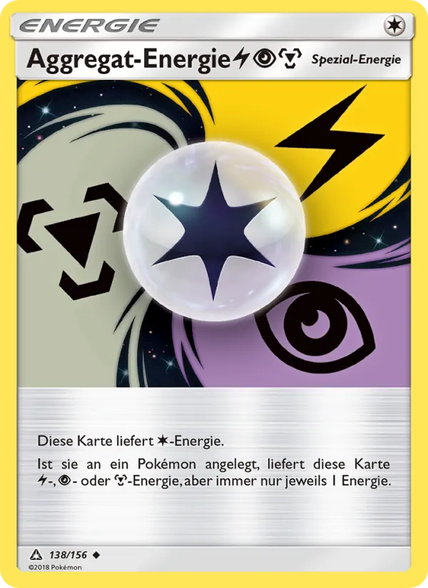 Karte Aggregat-Energie LightningPsychicMetal aus Ultra-Prisma, Nummer 138/156