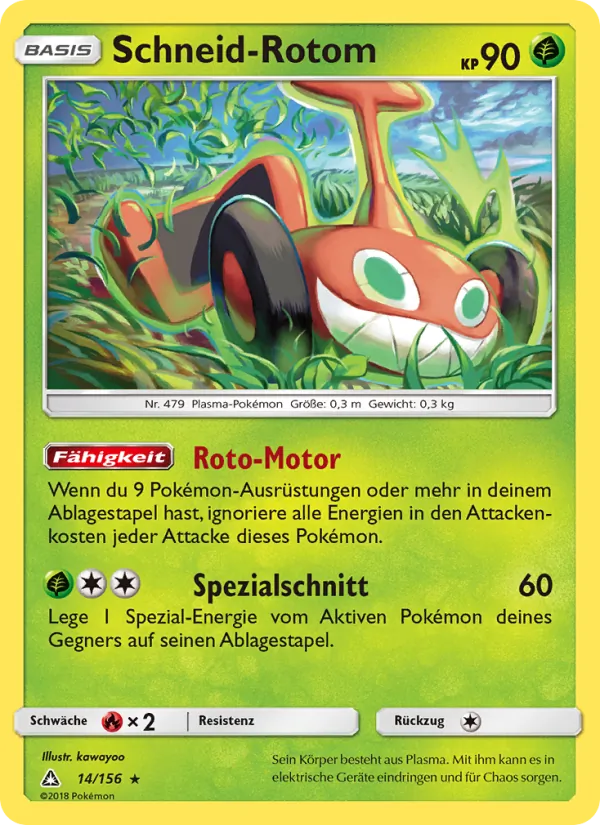 Karte Schneid-Rotom aus Ultra-Prisma, Nummer 14/156