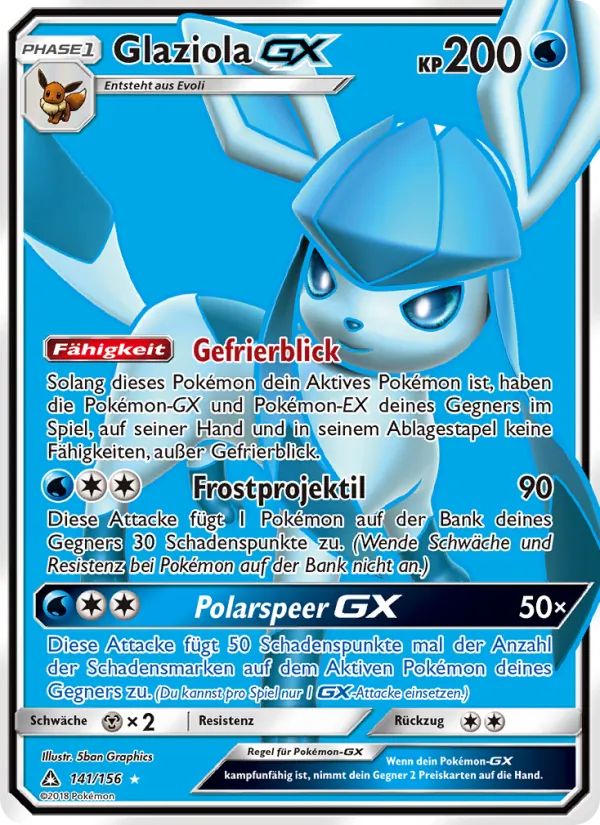 Karte Glaziola GX aus Ultra-Prisma, Nummer 141/156