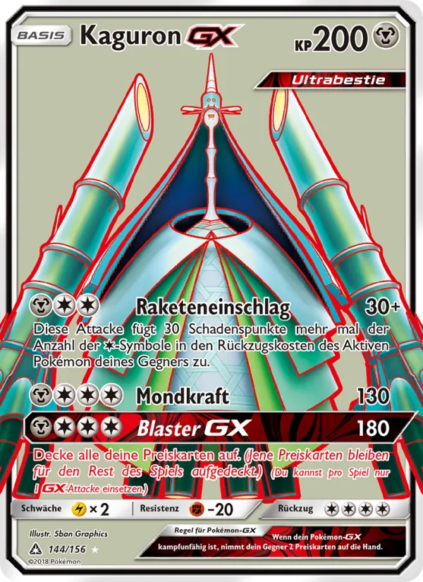 Karte Kaguron GX aus Ultra-Prisma, Nummer 144/156
