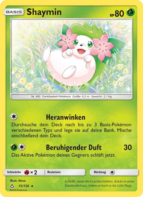 Karte Shaymin aus Ultra-Prisma, Nummer 15/156