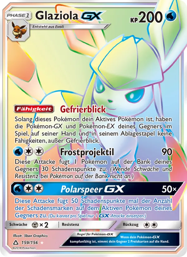 Karte Glaziola GX aus Ultra-Prisma, Nummer 159/156