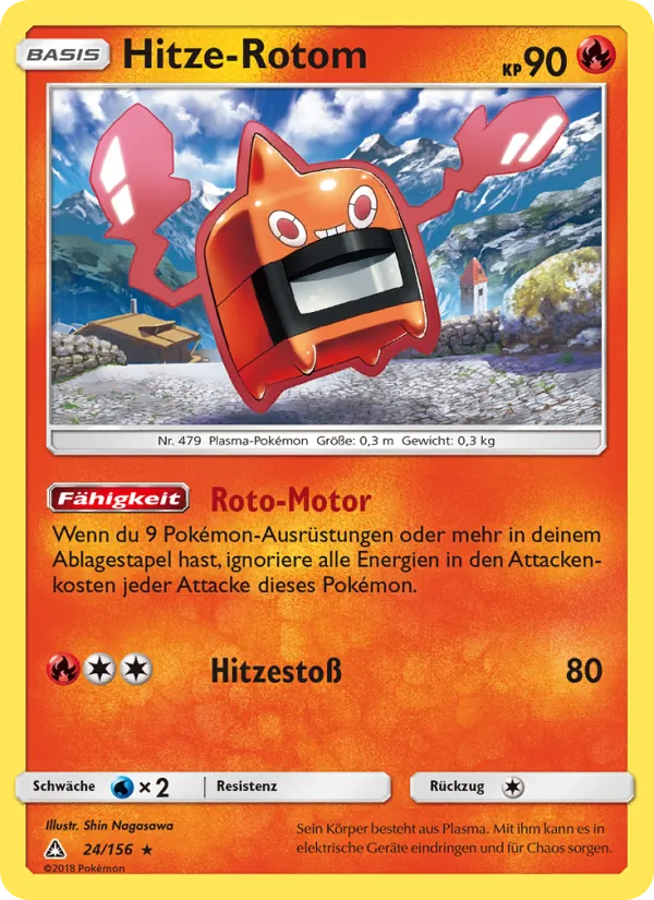 Karte Hitze-Rotom aus Ultra-Prisma, Nummer 24/156