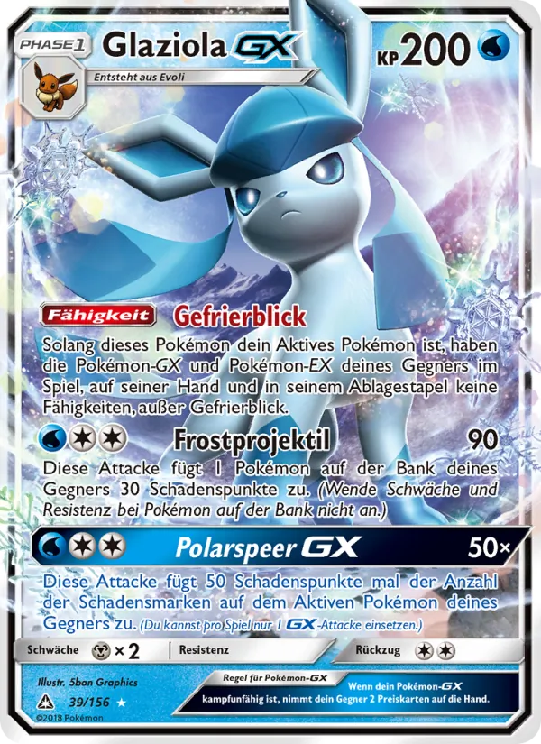 Karte Glaziola GX aus Ultra-Prisma, Nummer 39/156