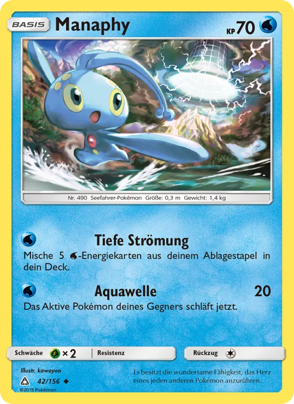 Karte Manaphy aus Ultra-Prisma, Nummer 42/156