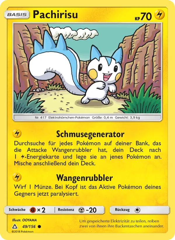 Karte Pachirisu aus Ultra-Prisma, Nummer 49/156